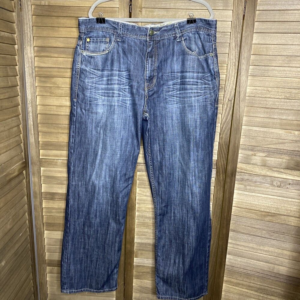 Ecko Unltd Jeans Men 38 Baggy Hip Hop Y2K Streetwear Distressed VTG Pockets READ